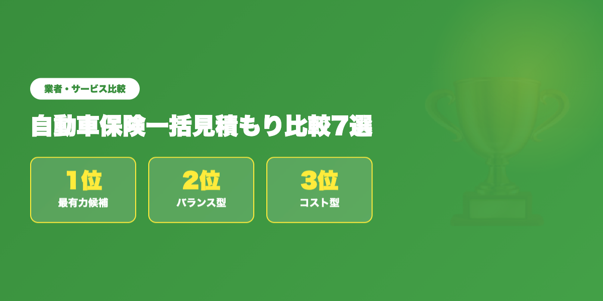 car-hoken-ikkatsu 業者ランキング比較