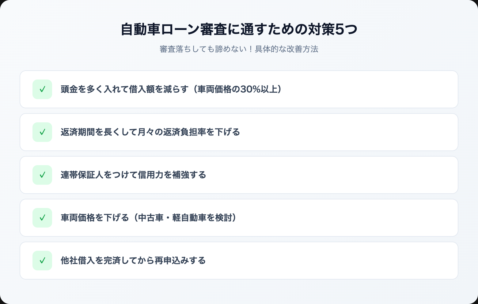 car loan shinsa toranai