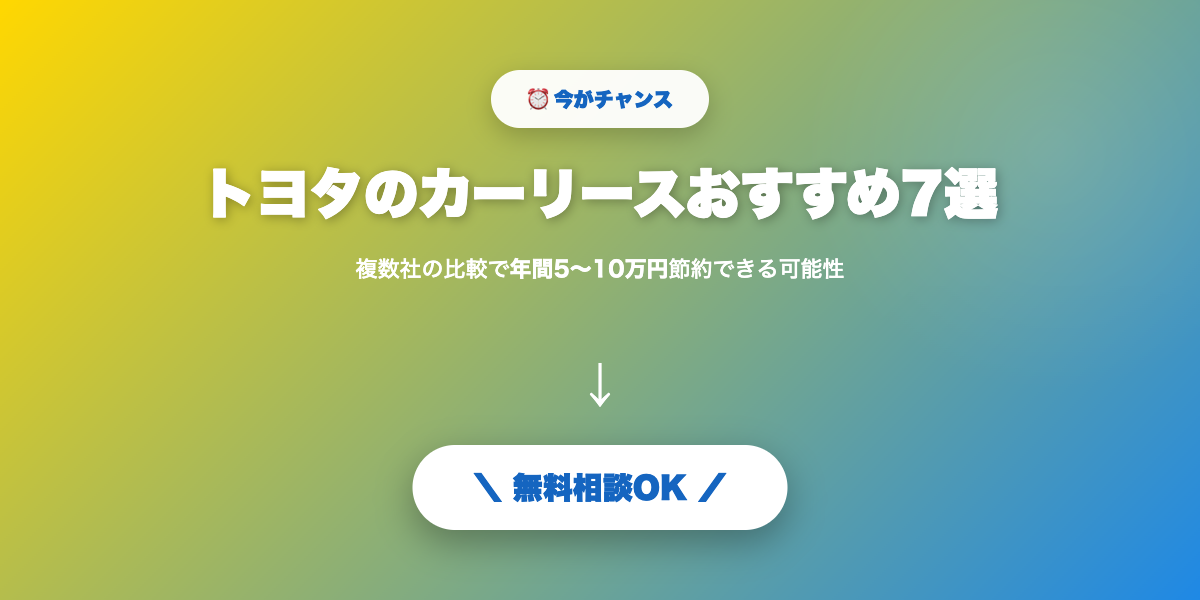 トヨタ車を月額定額で