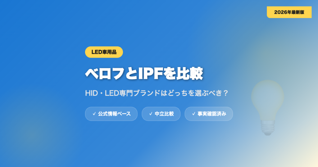 ベロフとIPFを比較｜HID・LED専門ブランドはどっちを選ぶべき？ eyecatch