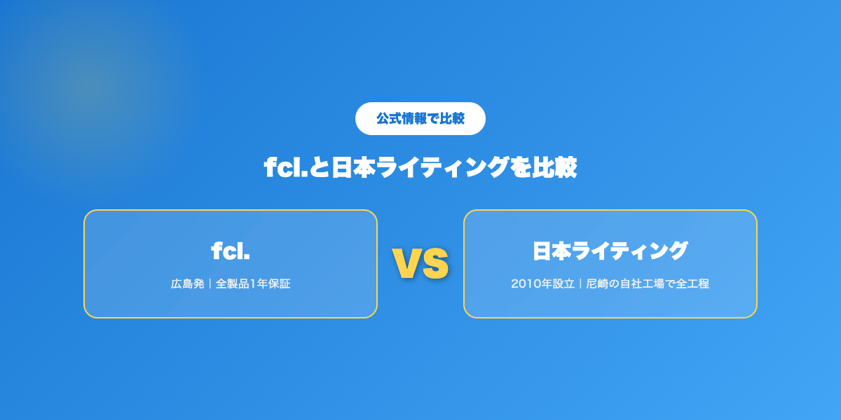 fcl.と日本ライティングの会社概要比較